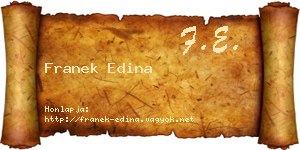Franek Edina névjegykártya